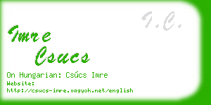 imre csucs business card