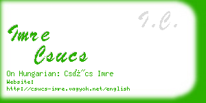 imre csucs business card